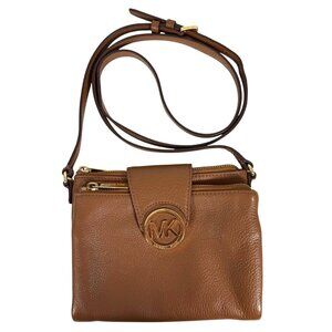 MICHAEL KORS Fulton Acorn Crossbody Shoulder Bag Double Zip Organizer Wallet